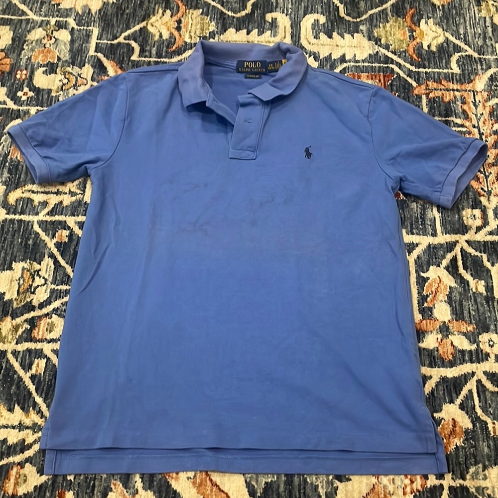 Blue Polo Collared Shirt